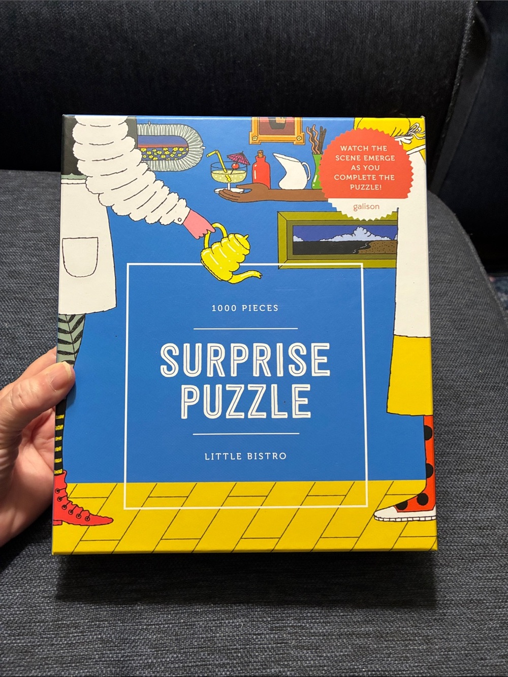 Little Bistro Surprise Puzzle — Blue & Yellow 1000-Piece Jigsaw